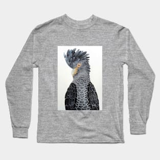 Black Cockatoo - bird art - painting Long Sleeve T-Shirt